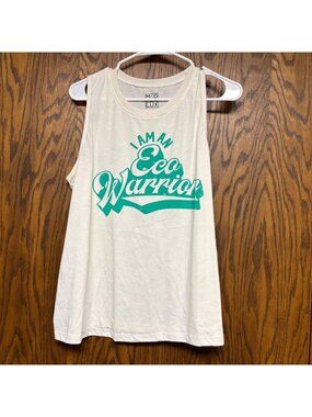 Modern Lux Tank Top Size XL I Am an Eco Warrior Graphic Sleeveless Casual Wear